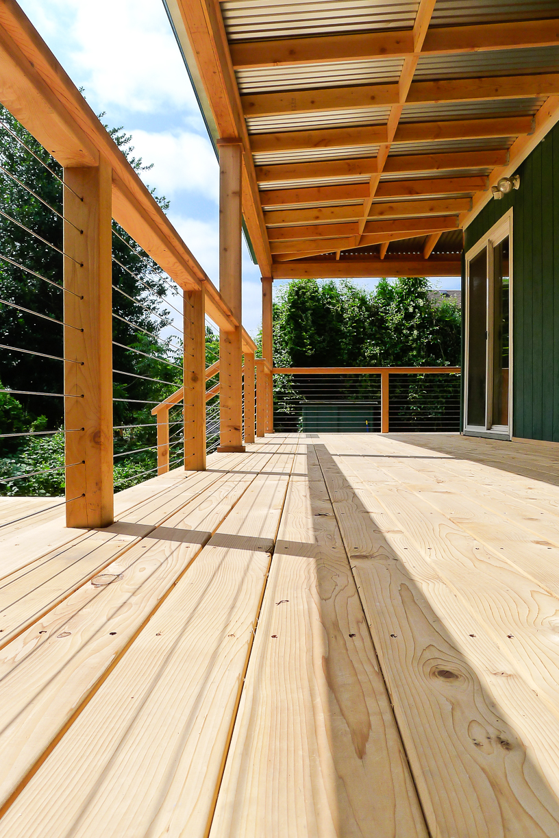 Backyard Cedar Deck with Cable Railings – Paul Johnson